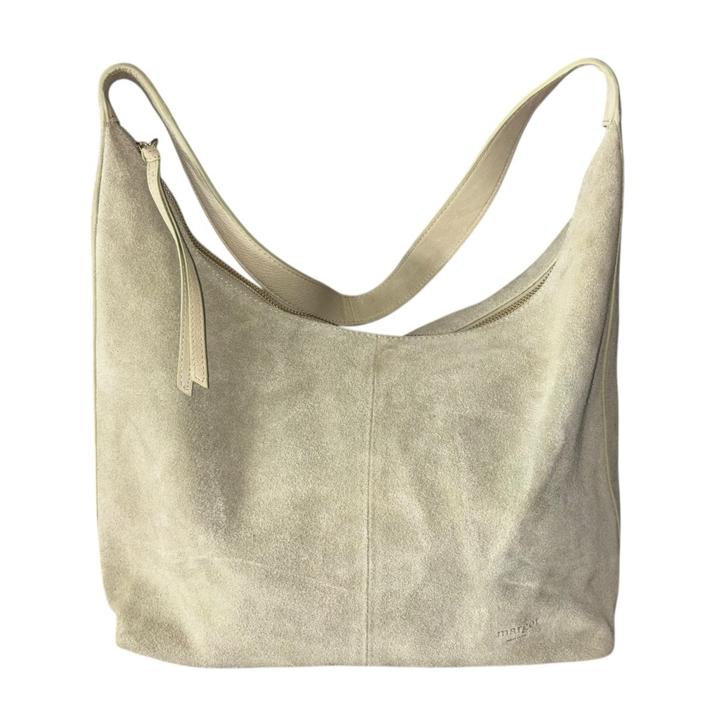 Margot New York Sage Green 100% Suede Hobo Bag